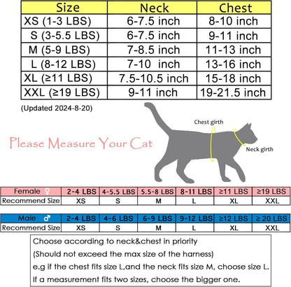 Cat Harness and Leash Set for Walking Escape Proof, Adjustable Cat Vest Harness, Padded Stylish Cat Walking Jackets, Camo Green, X-Small