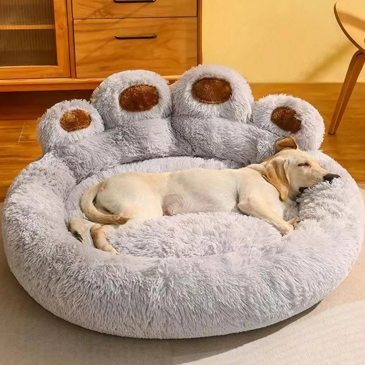 Cat Cartoon Bear Paw Design Pet Bed, Soft Plush Pet Nest for Daily Use, Spring Warm Pet Bed for Dog & Cat